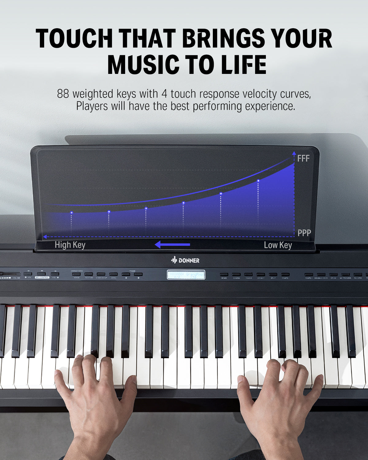 Donner DEP-20 Digital Piano mit Hammermechanik