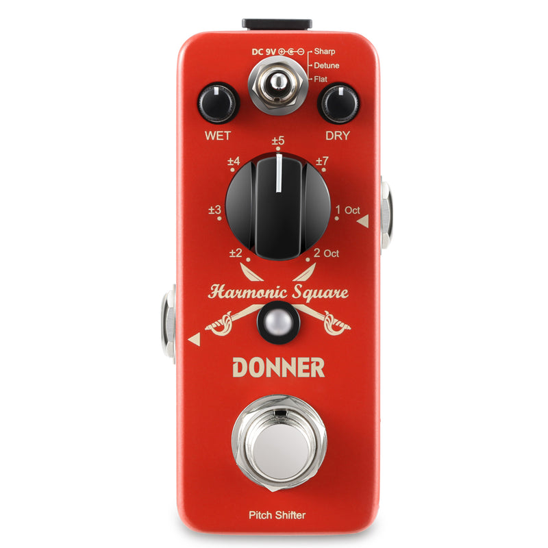 Donner Harmonic Square Digital Octave Gitarre Effektpedal