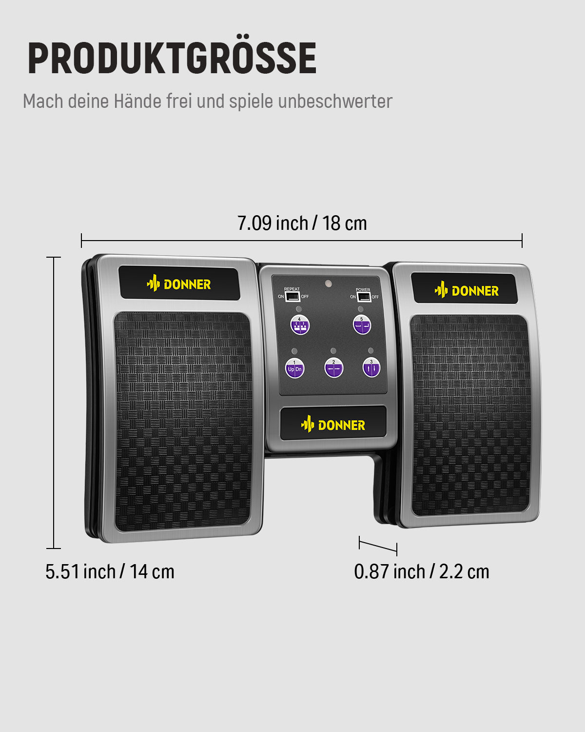 Donner DBM-10 Bluetooth Automatischen Umblättern-Silber##