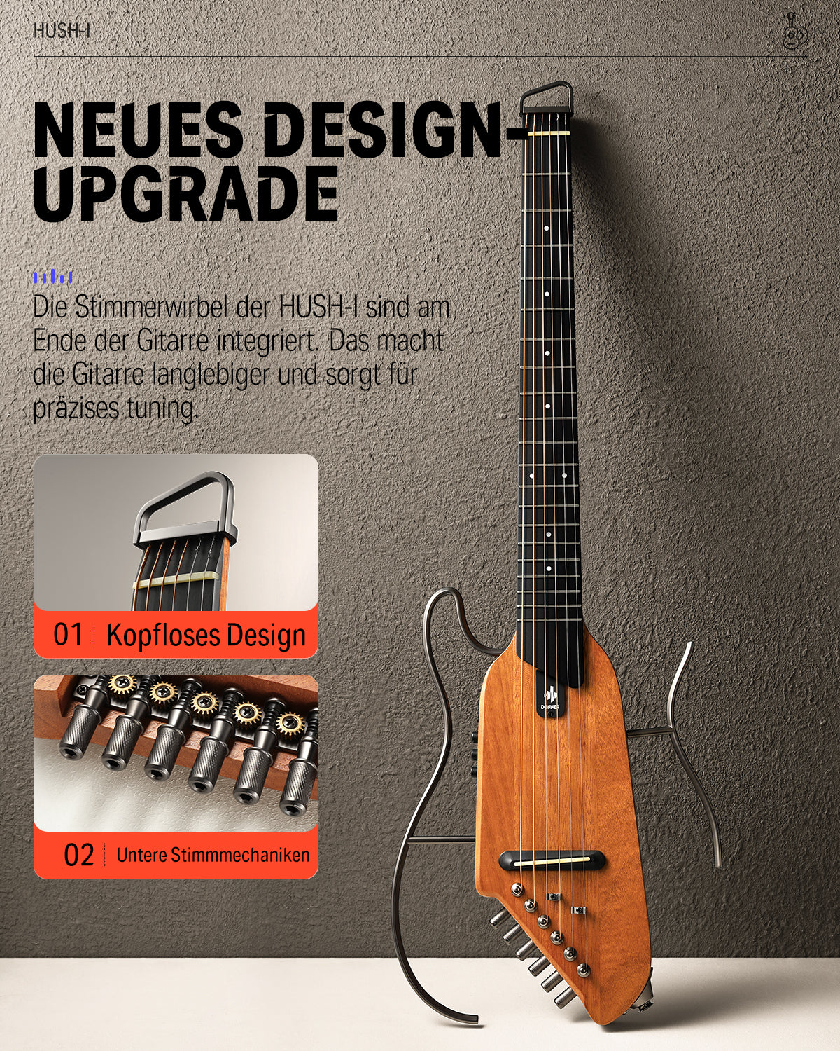 Donner HUSH™ I Ultraleicht Unterwegs Reisegitarre