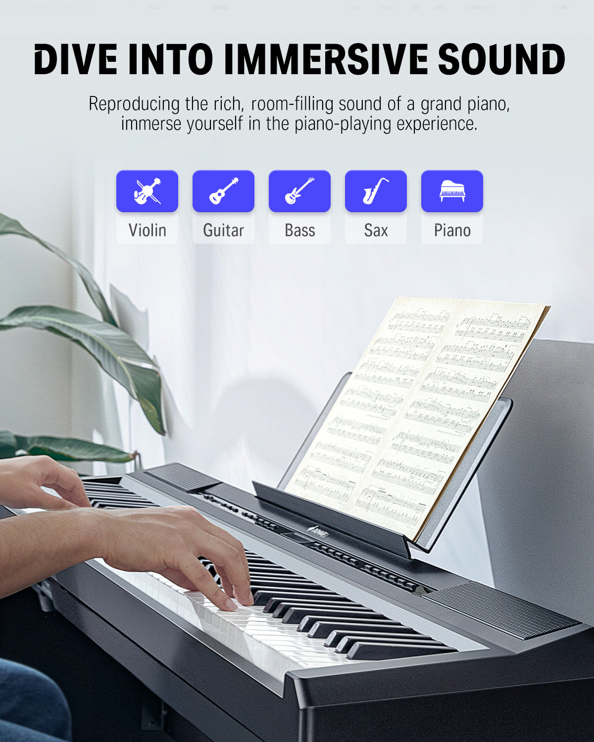 Donner DEP-20 Digital Piano mit Hammermechanik