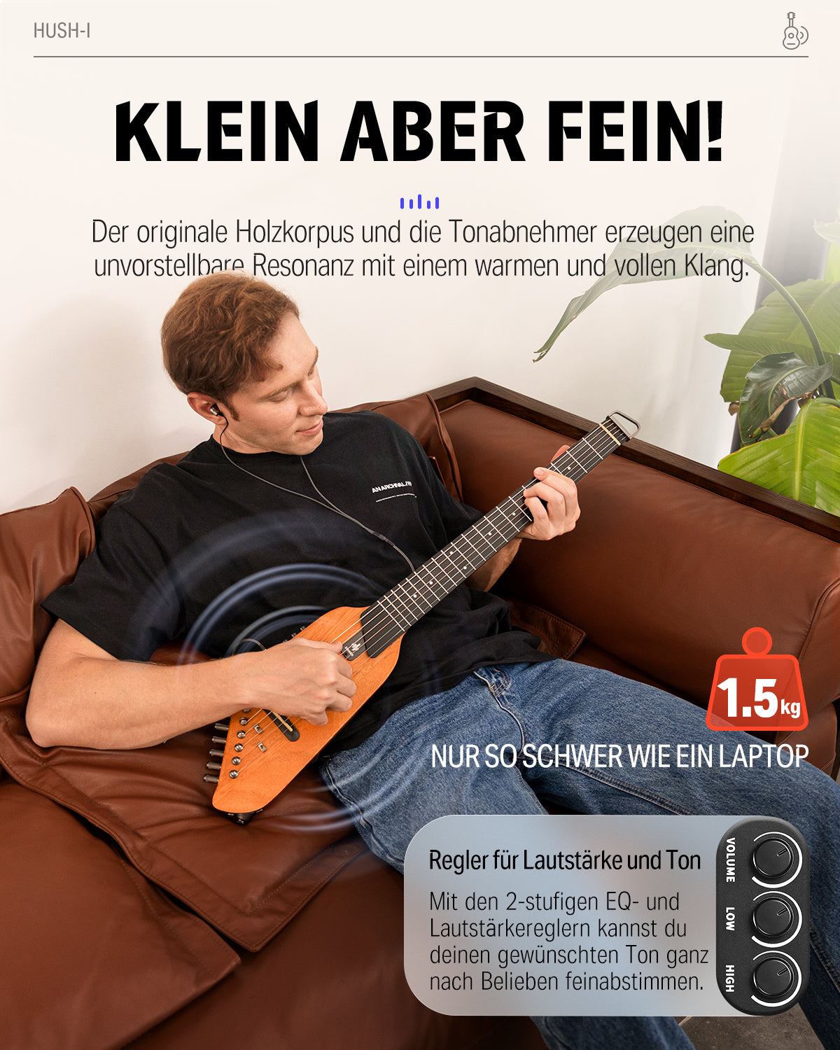 Donner HUSH™ I Ultraleicht Unterwegs Reisegitarre