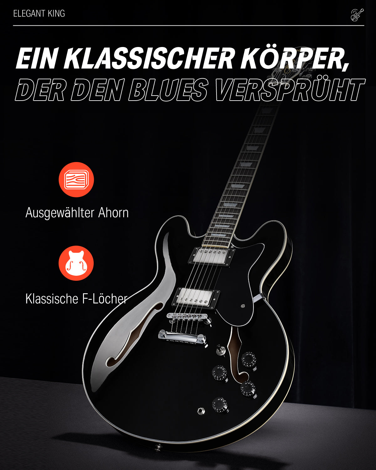 Donner DJP-1000 Jazz-E-Gitarre-DJP-1000D##