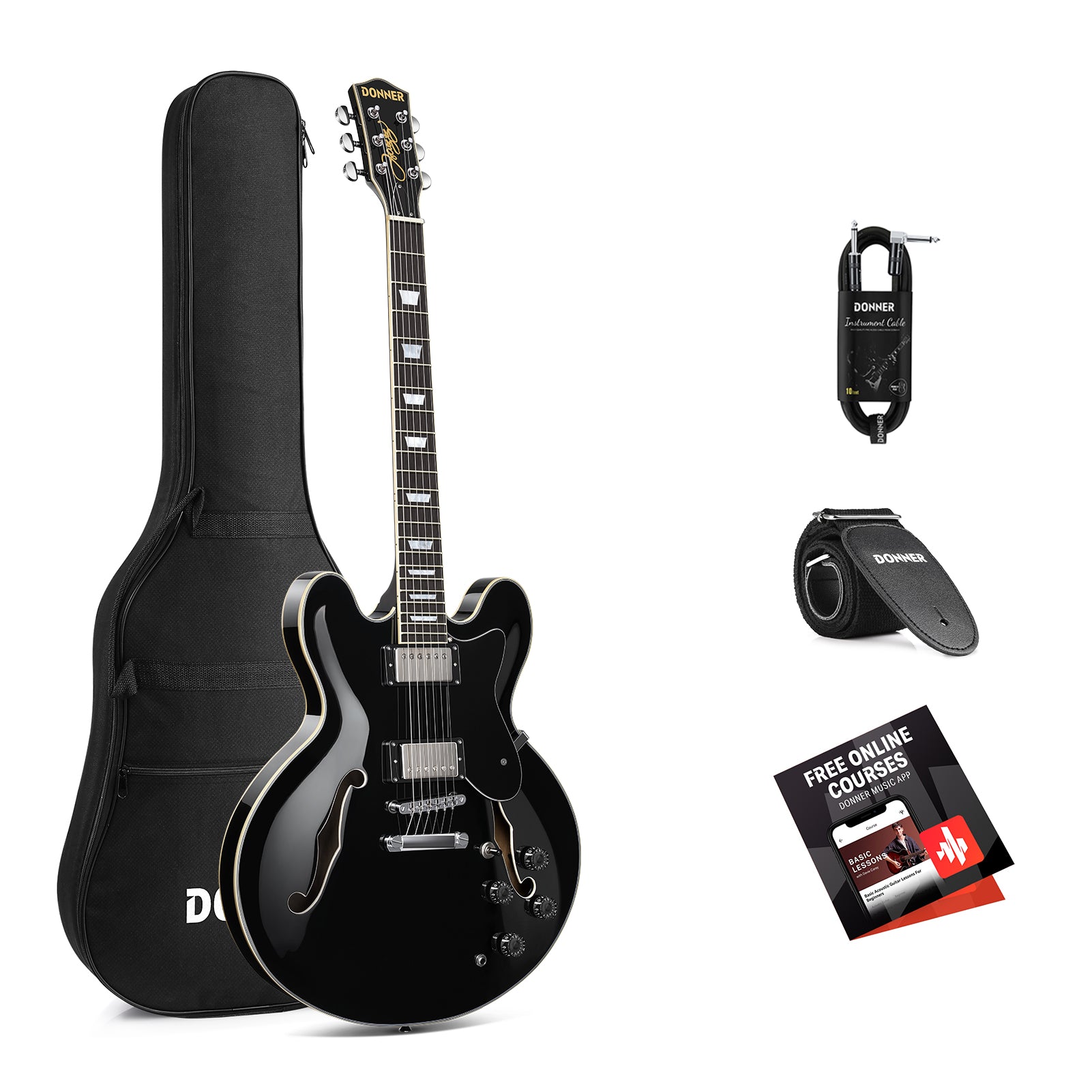 Donner DJP-1000 Jazz-E-Gitarre-DJP-1000D##