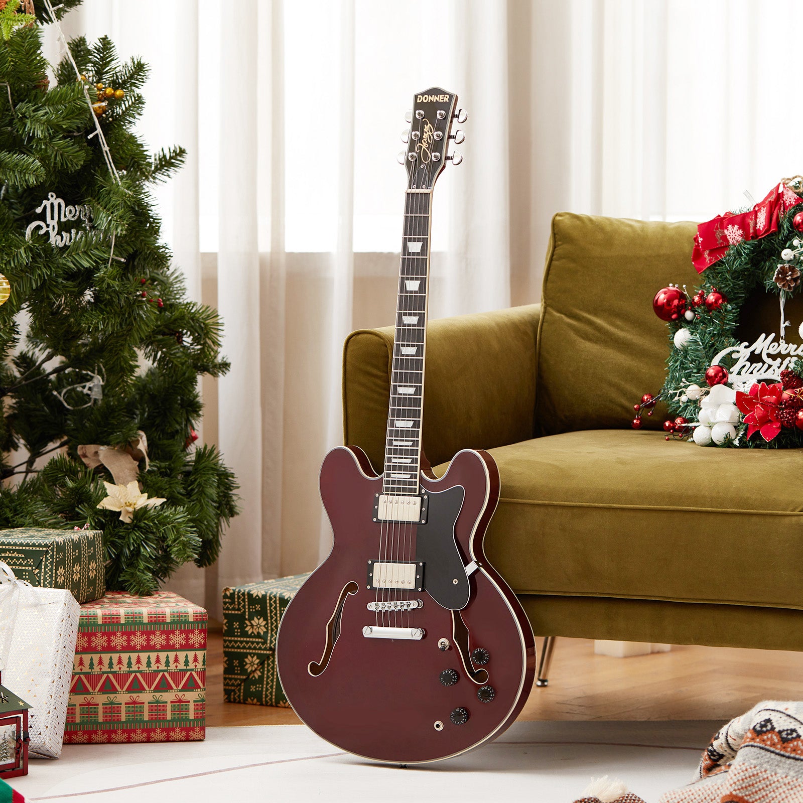 Donner DJP-1000 Jazz-E-Gitarre-DJP-1000R##