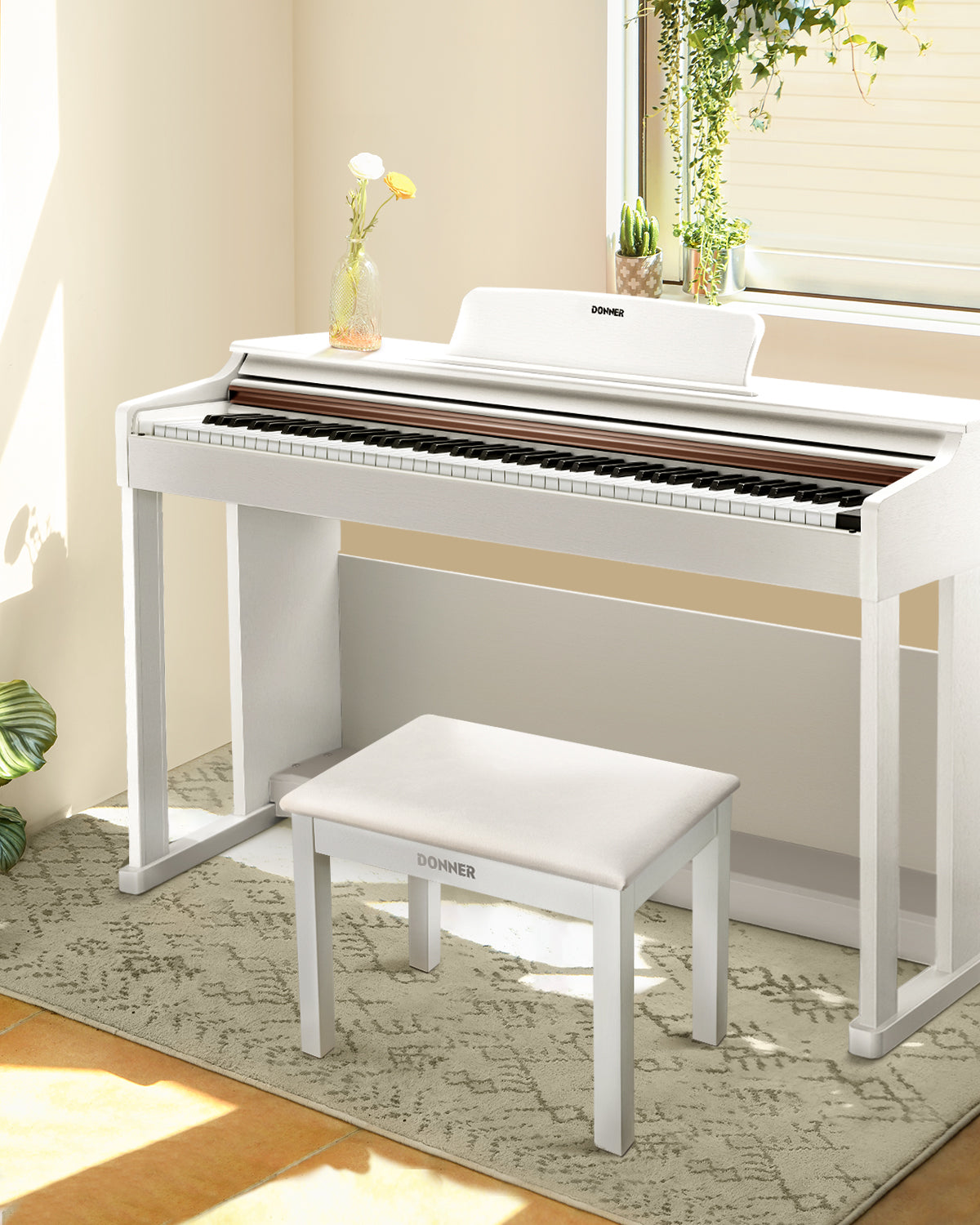 Donner DDP-100 Gewichtetes Digital Piano-Weiß##