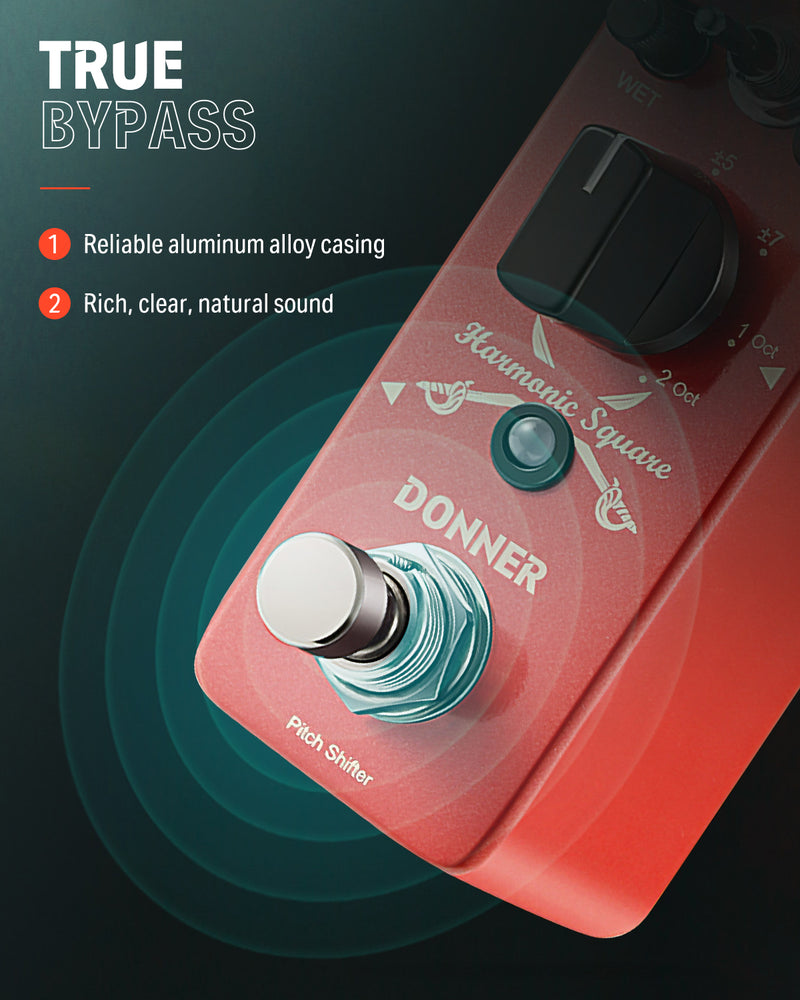 Donner Harmonic Square Digital Octave Gitarre Effektpedal