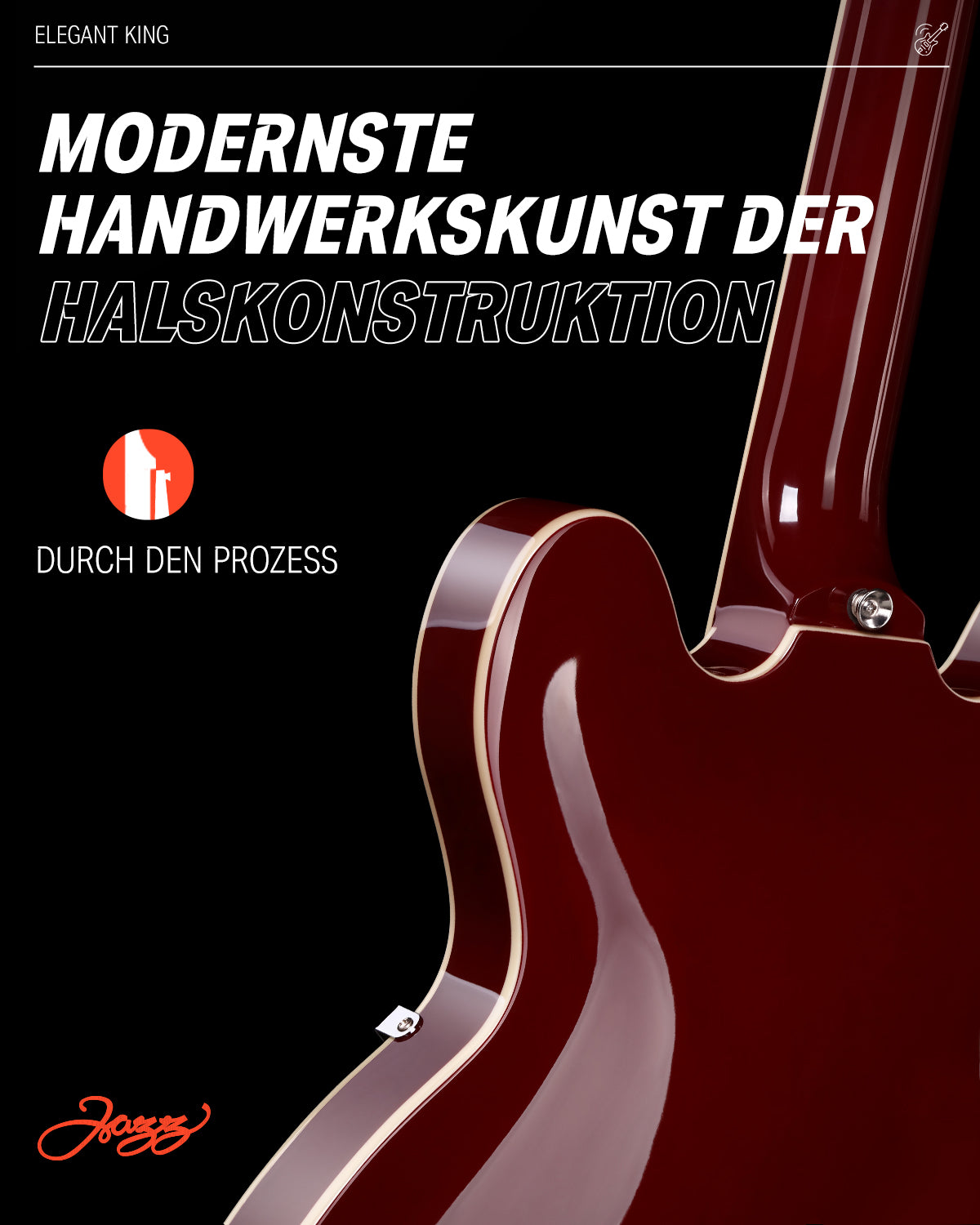 Donner DJP-1000 Jazz-E-Gitarre-DJP-1000R##