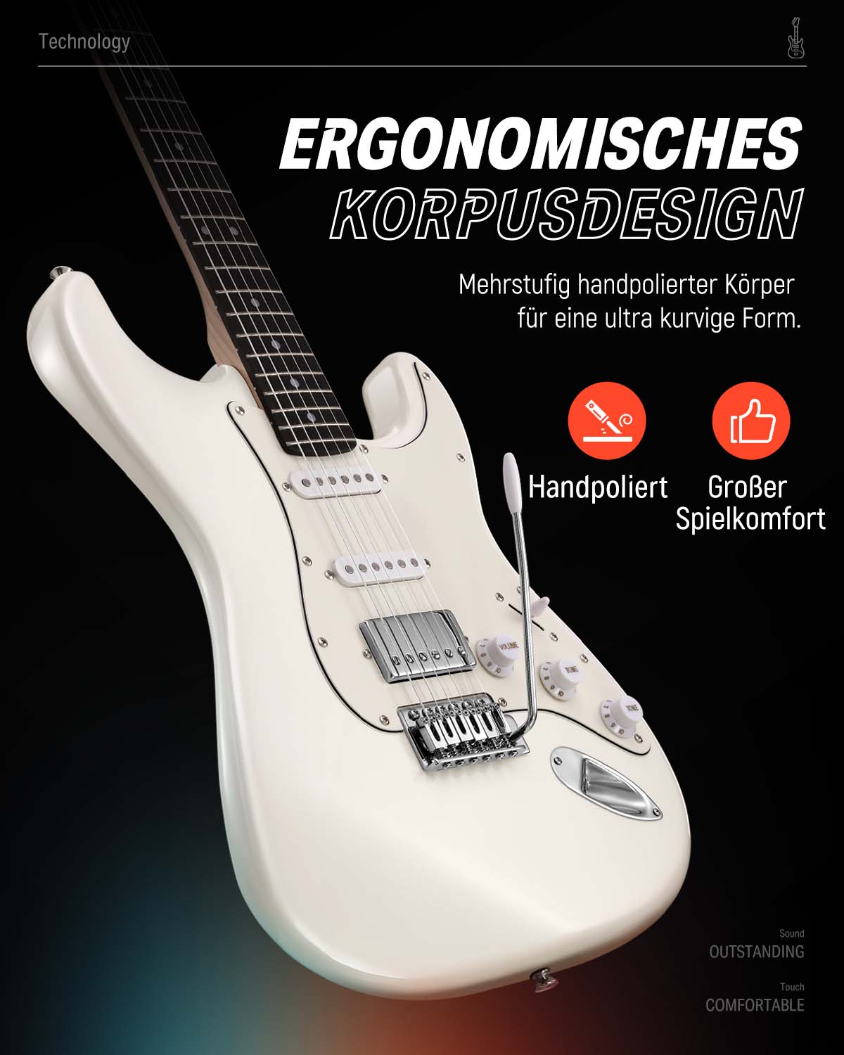 Donner DST-152 E-Gitarre Einsteiger Set ST Type 39 Zoll-DST-152W##