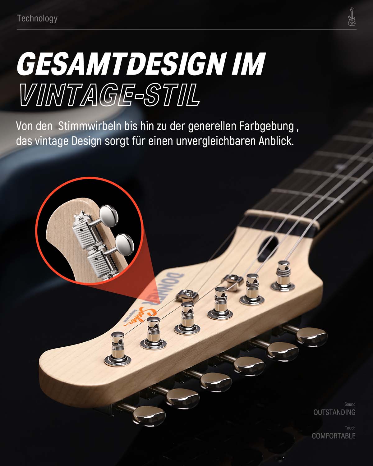 Donner DST-152 E-Gitarre Einsteiger Set ST Type 39 Zoll-DST-152W##