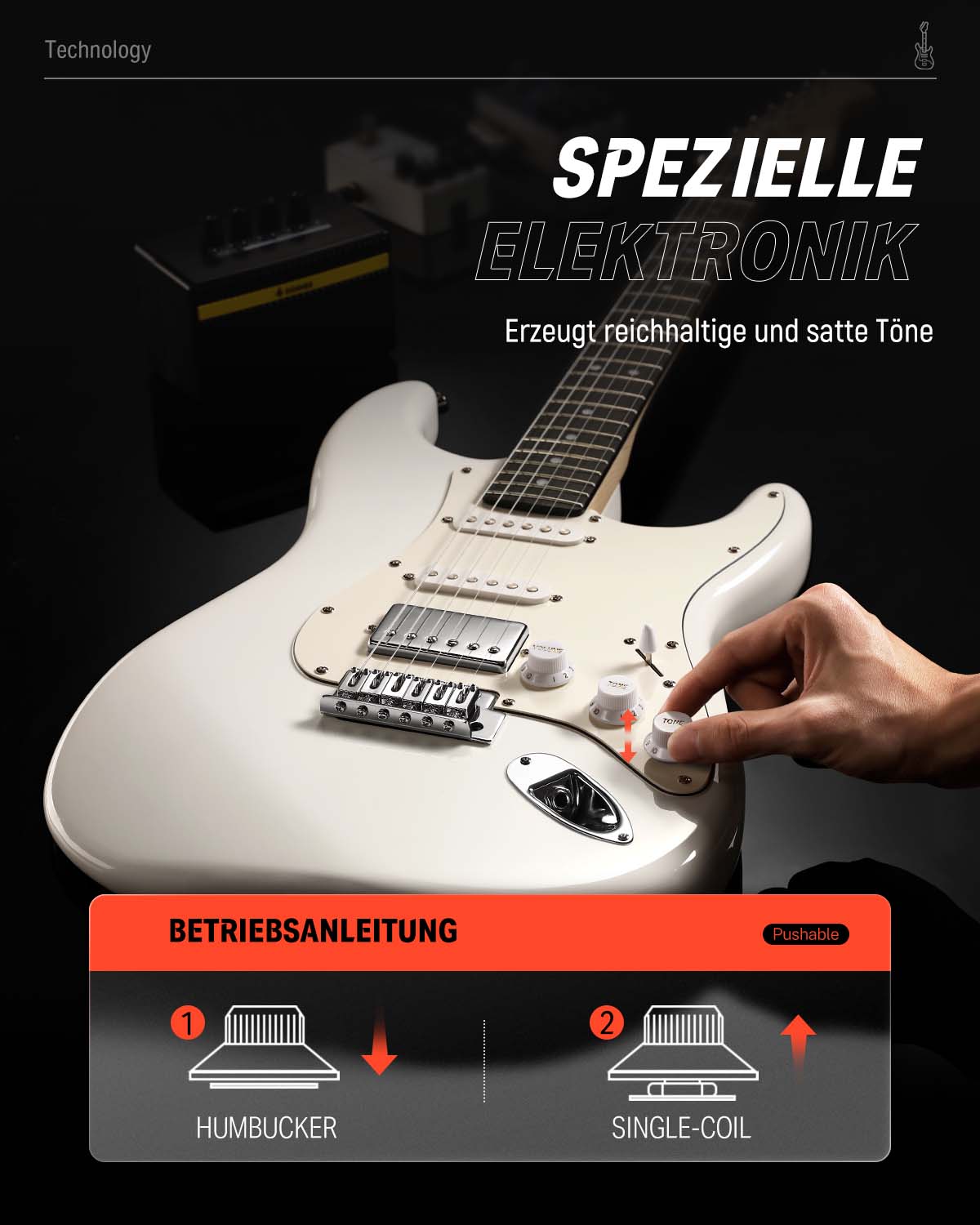 Donner DST-152 E-Gitarre Einsteiger Set ST Type 39 Zoll-DST-152W##