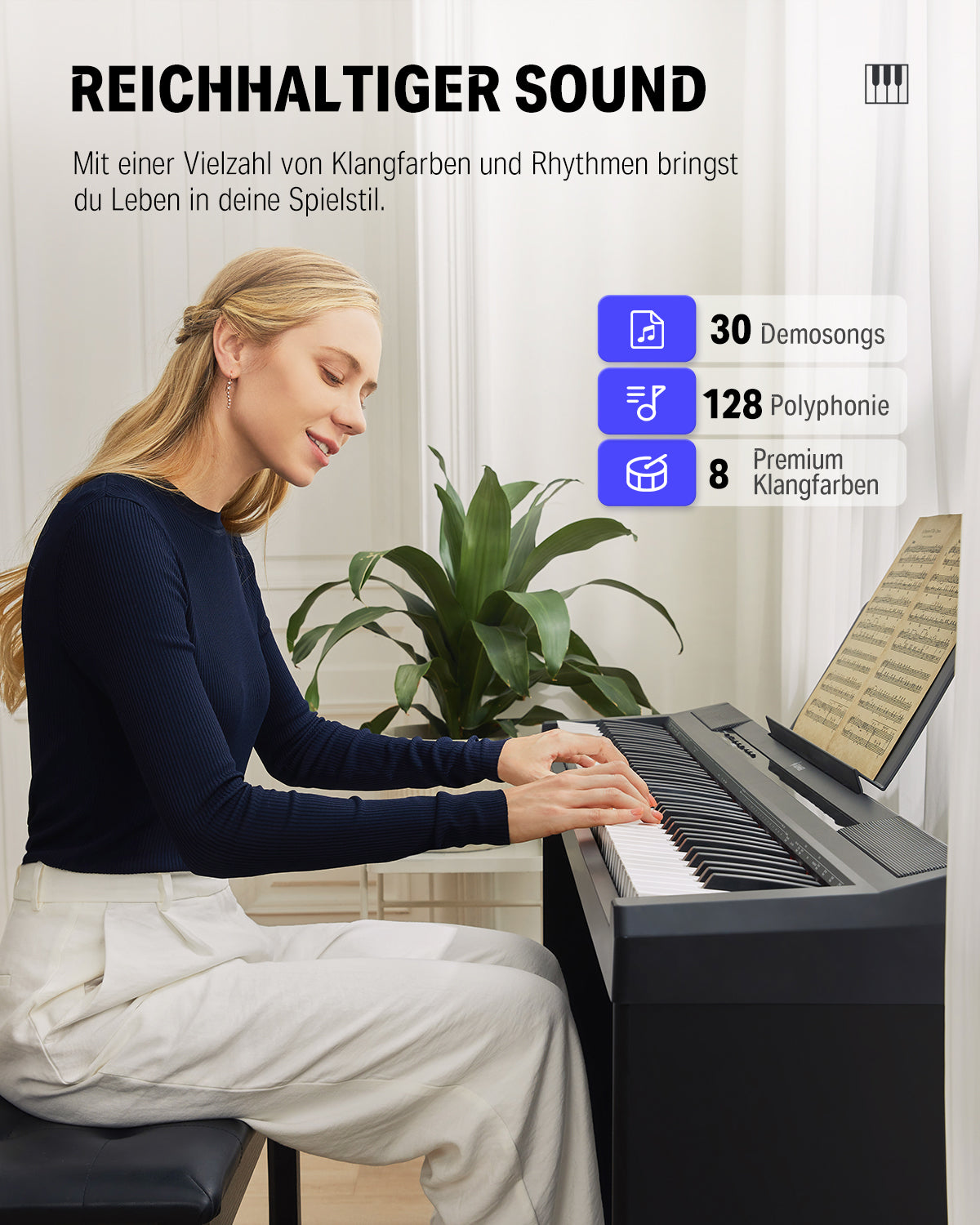 Donner DEP-10 Halbgewichtetes Digital Piano
