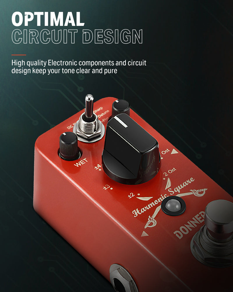 Donner Harmonic Square Digital Octave Gitarre Effektpedal