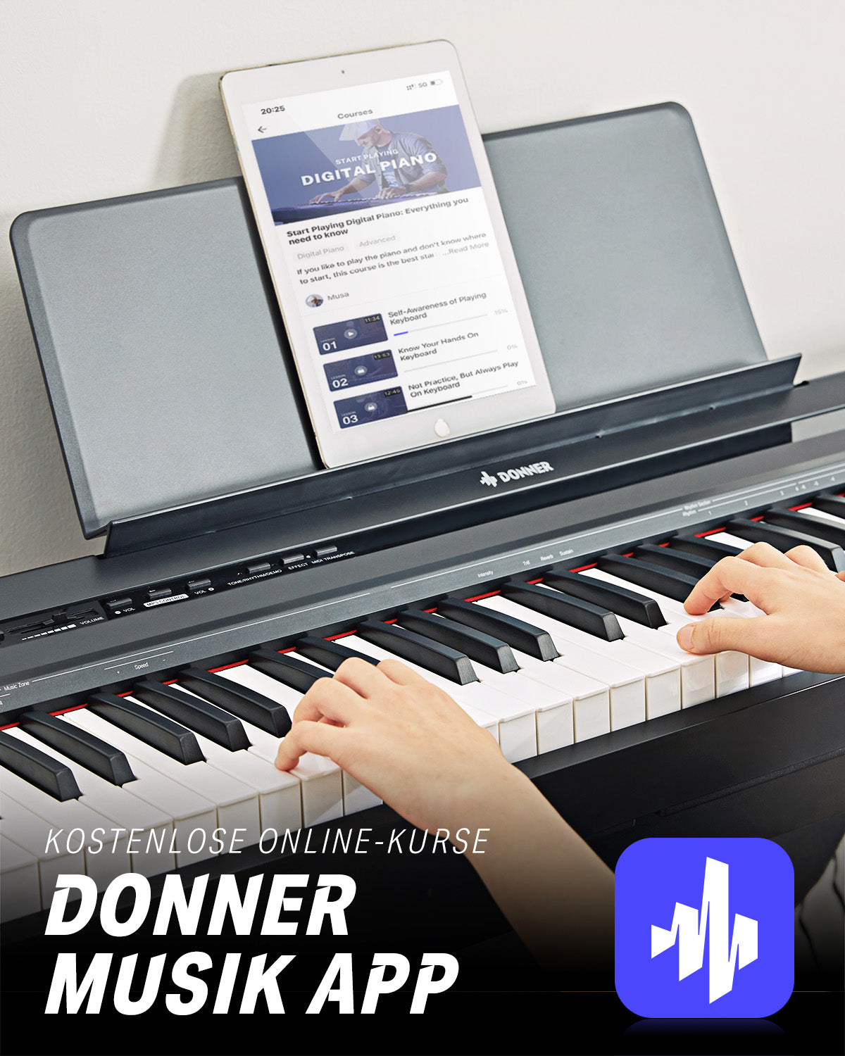Donner DEP-10 Digital Piano Keyboard 88 Tasten Halbgewichteten