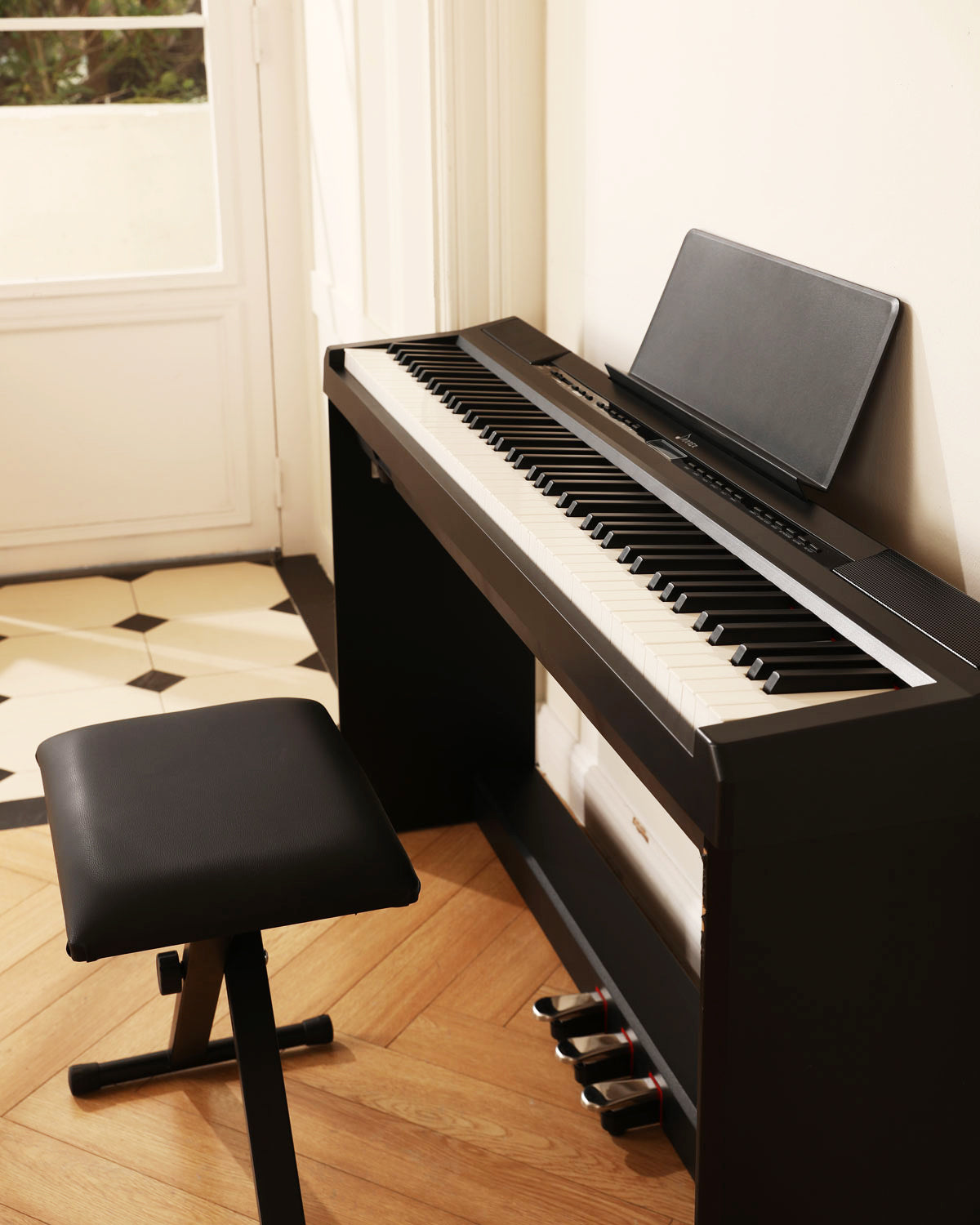 Donner DEP-20 Digital Piano mit Hammermechanik-Schwarz##