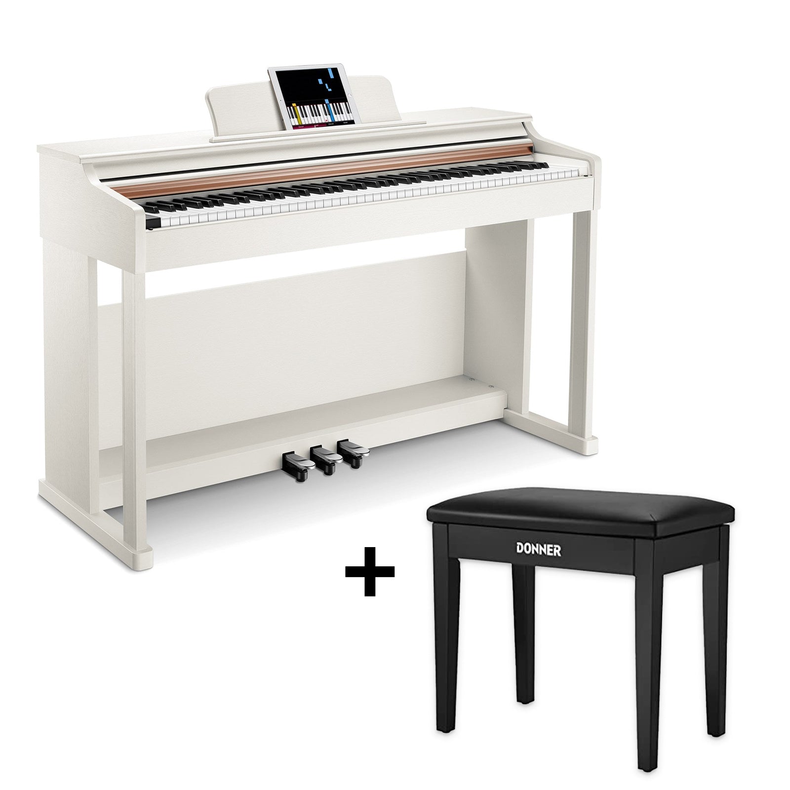 Donner DDP-100 Gewichtetes Digital Piano-Weiß##