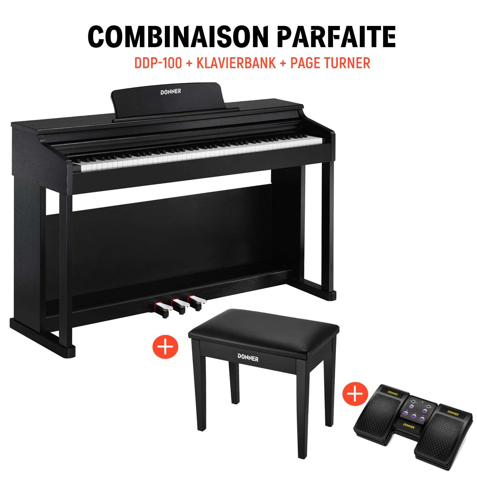Donner DDP-100 Gewichtetes Digital Piano-Schwarz##