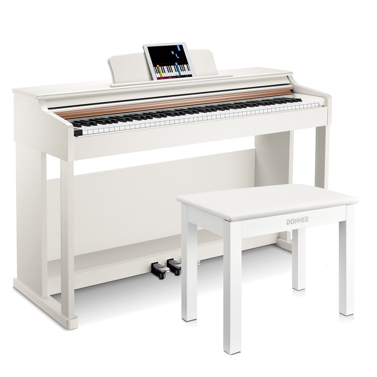 Donner DDP-100 Gewichtetes Digital Piano-Weiß##
